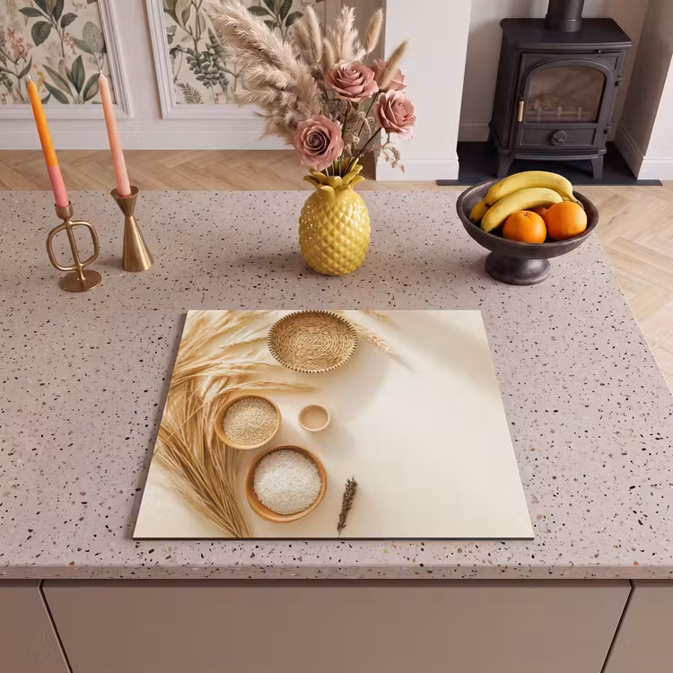 Protection plaque induction - Céréales - Bois - Bol - Beige — 3