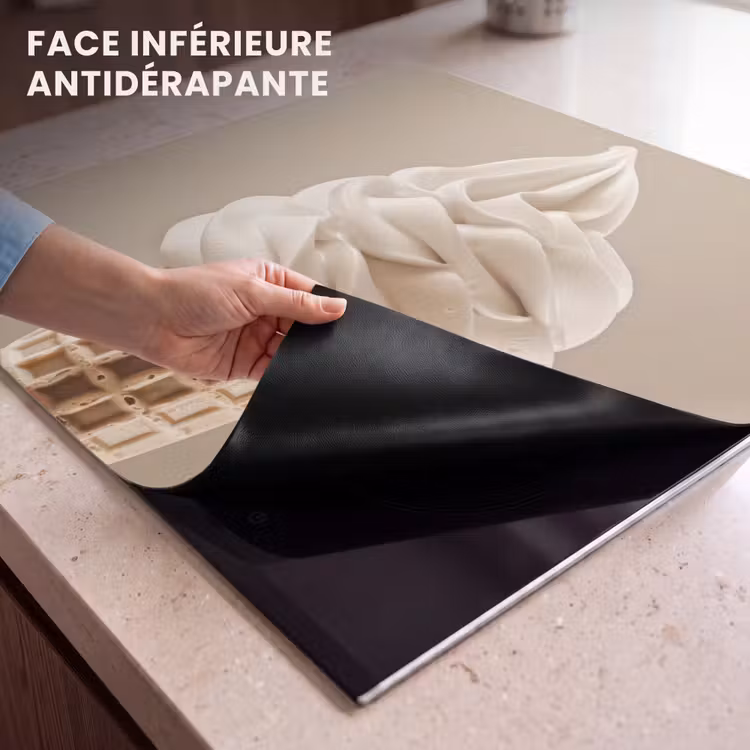 Protection plaque induction - Glace - Glace à l'italienne - Crème - Corne - Beige — 7