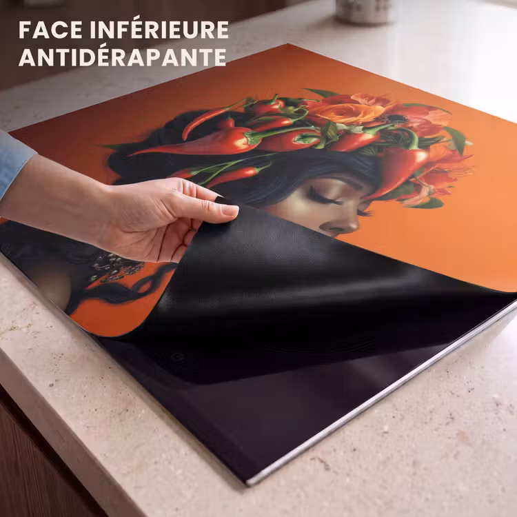 Protection plaque induction - Femme - Piments - Fleurs — 7