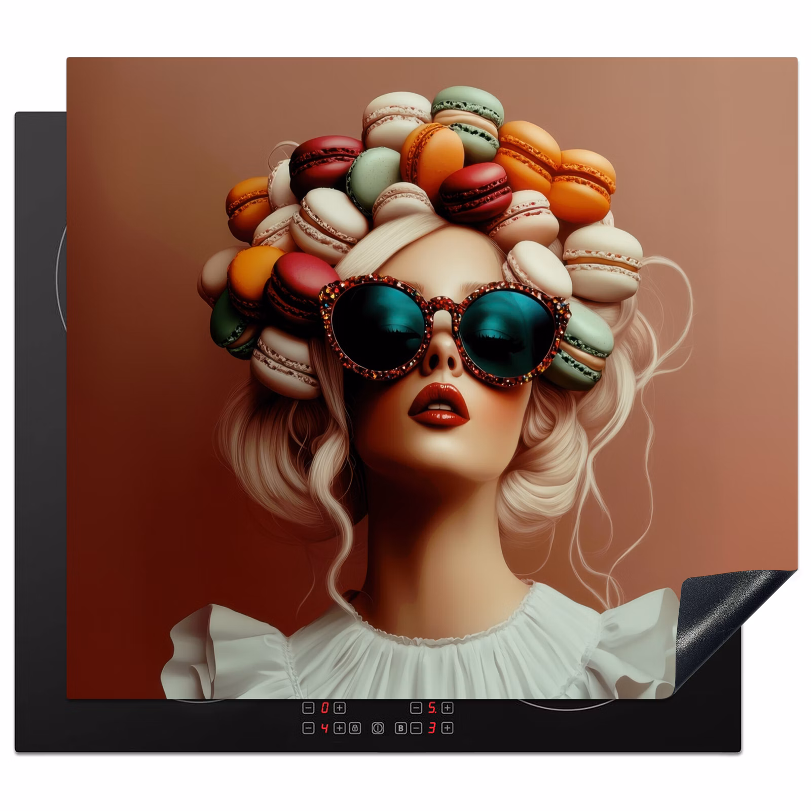 Protection plaque induction - Femme - Macarons - Lunettes — 1