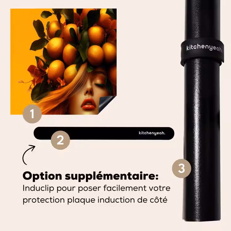 Protection plaque induction - Femme - Citrons - Fleur - Jaune — 8