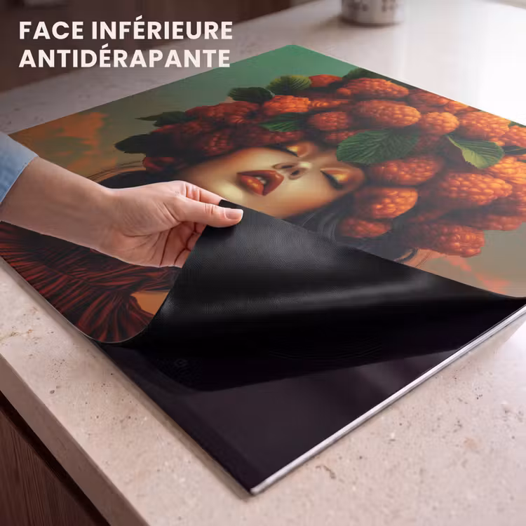 Protection plaque induction - Femme - Framboises - Feuilles — 7