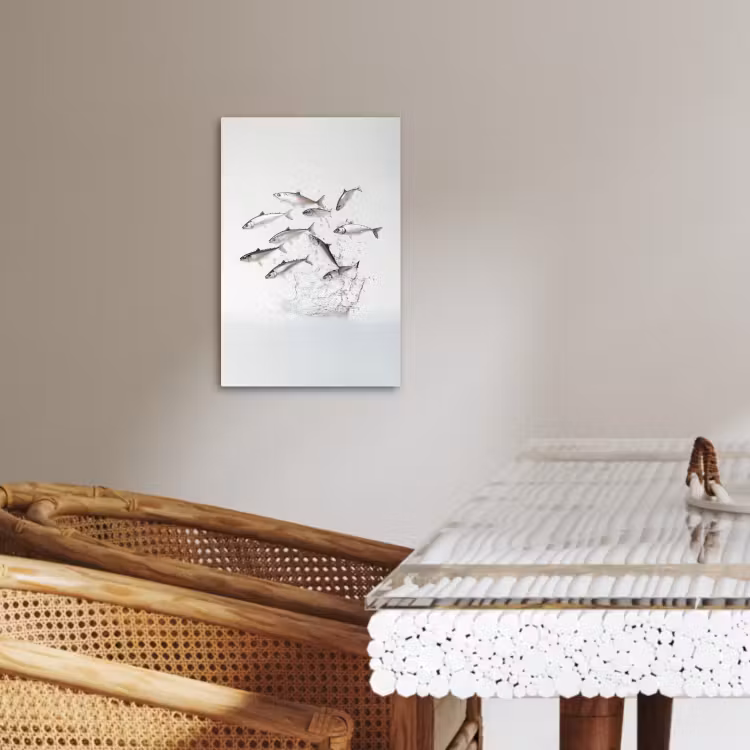 Tableau sur toile - Poisson - Eau - Blanc — 3