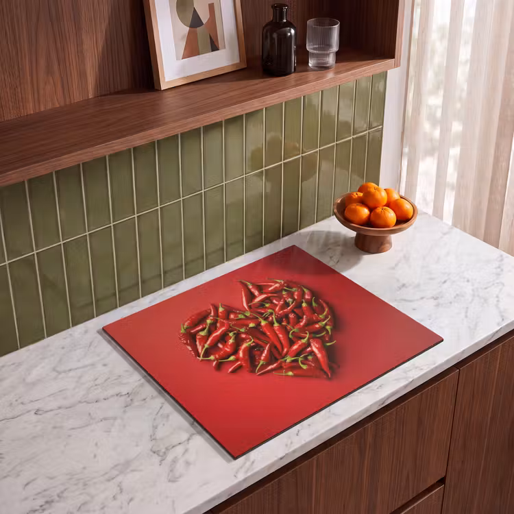 Protection plaque induction - Poivrons - Rouge - Coeur — 4