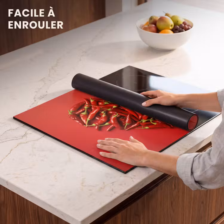 Protection plaque induction - Poivrons - Rouge - Coeur — 6