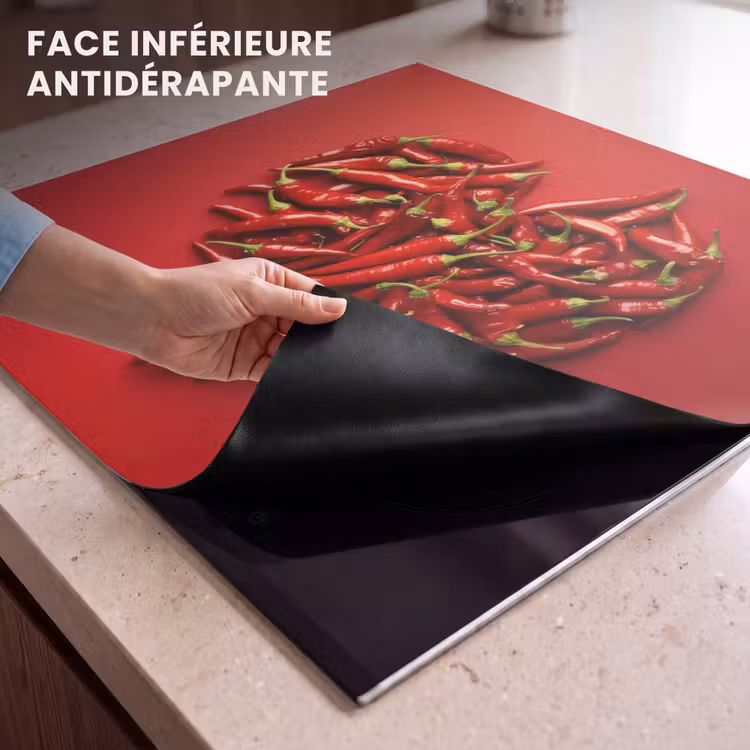 Protection plaque induction - Poivrons - Rouge - Coeur — 7