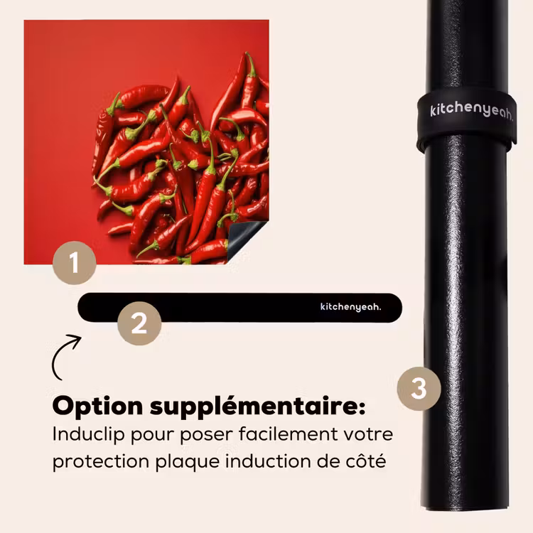 Protection plaque induction - Poivrons - Rouge - Coeur — 8