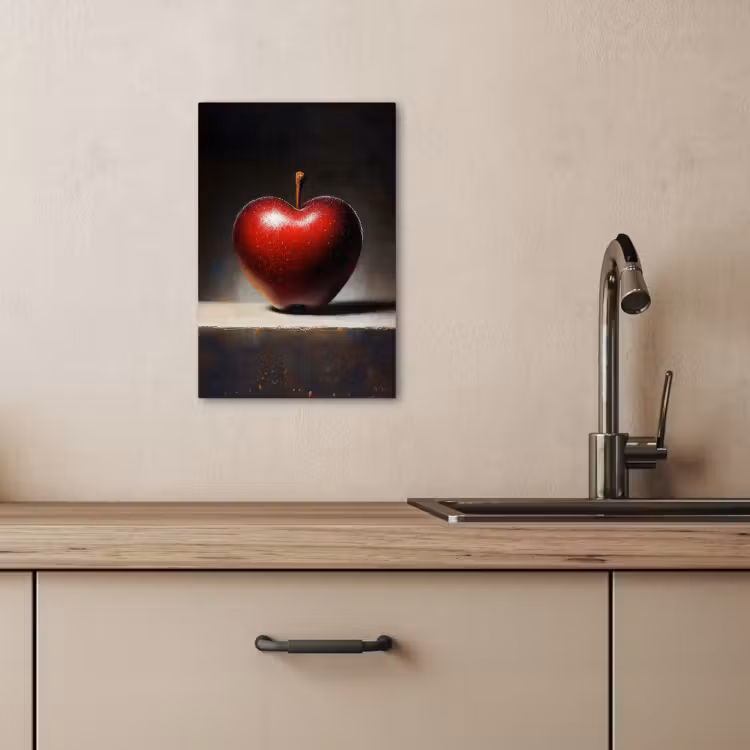 Tableau sur toile - Pomme - Coeur - Rouge — 1