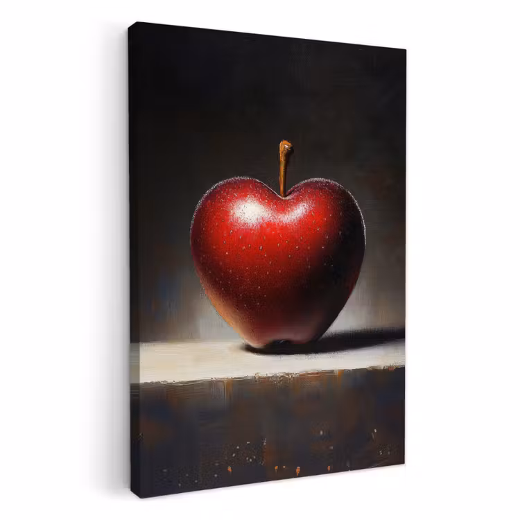 Tableau sur toile - Pomme - Coeur - Rouge — 2
