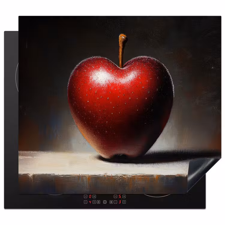 Protection plaque induction - Pomme - Coeur - Rouge — 1