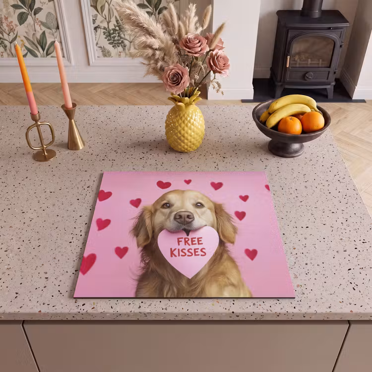 Protection plaque induction - Chien - Baiser - Valentin - Coeurs — 3