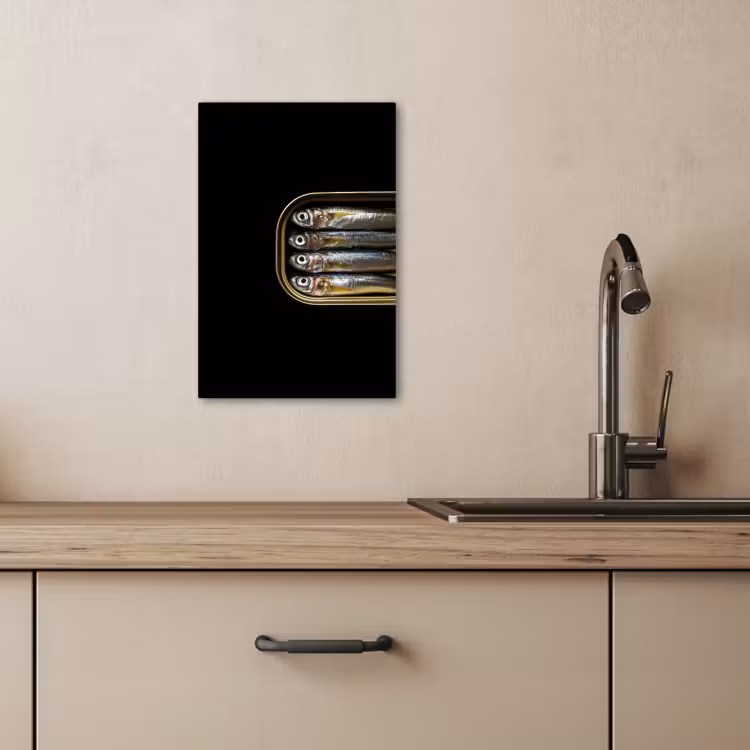Tableau sur toile - Sardines - Boîte - Noir - Poisson — 3