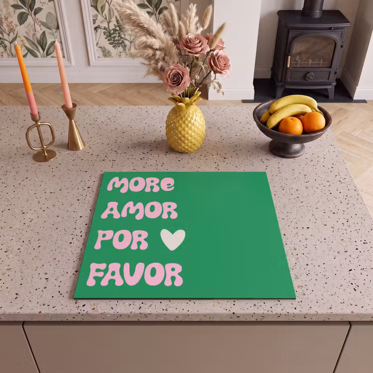 Protection plaque induction - Amor - Valentine - Vert - Texte — 3