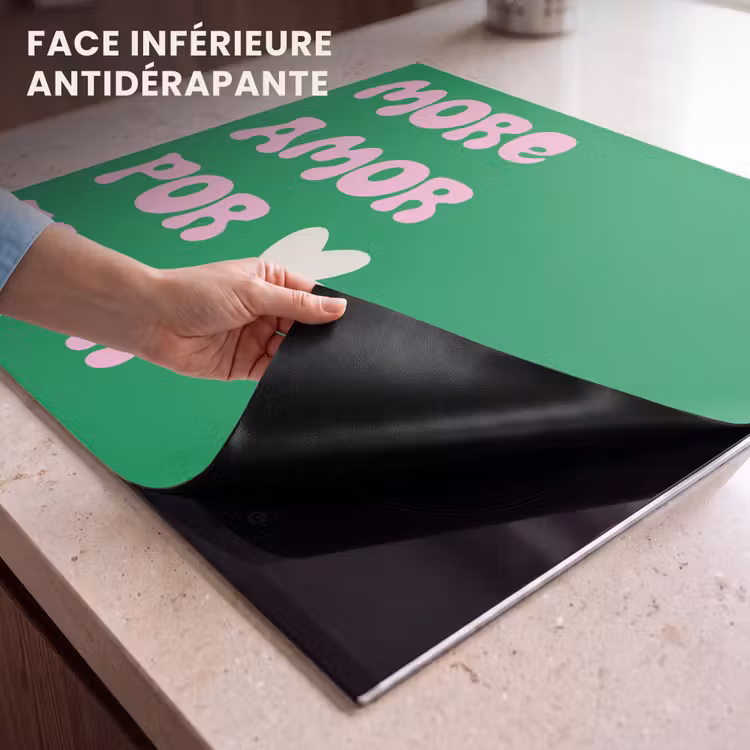 Protection plaque induction - Amor - Valentine - Vert - Texte — 7