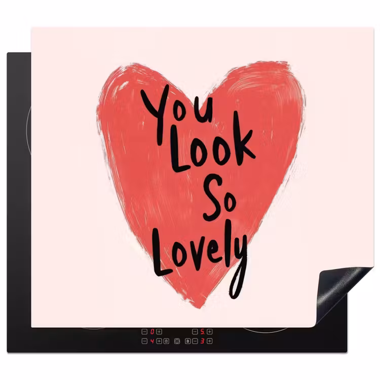 Protection plaque induction - Coeur - Rouge - Valentin — 1