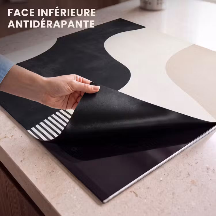 Protection plaque induction - Abstrait - Japandi - Beige - Moderne — 7