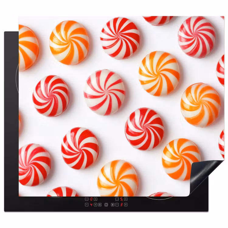 Protection plaque induction - Bonbons - Motif - Rouge - Orange — 1
