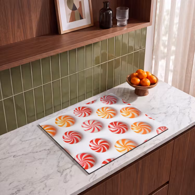 Protection plaque induction - Bonbons - Motif - Rouge - Orange — 4