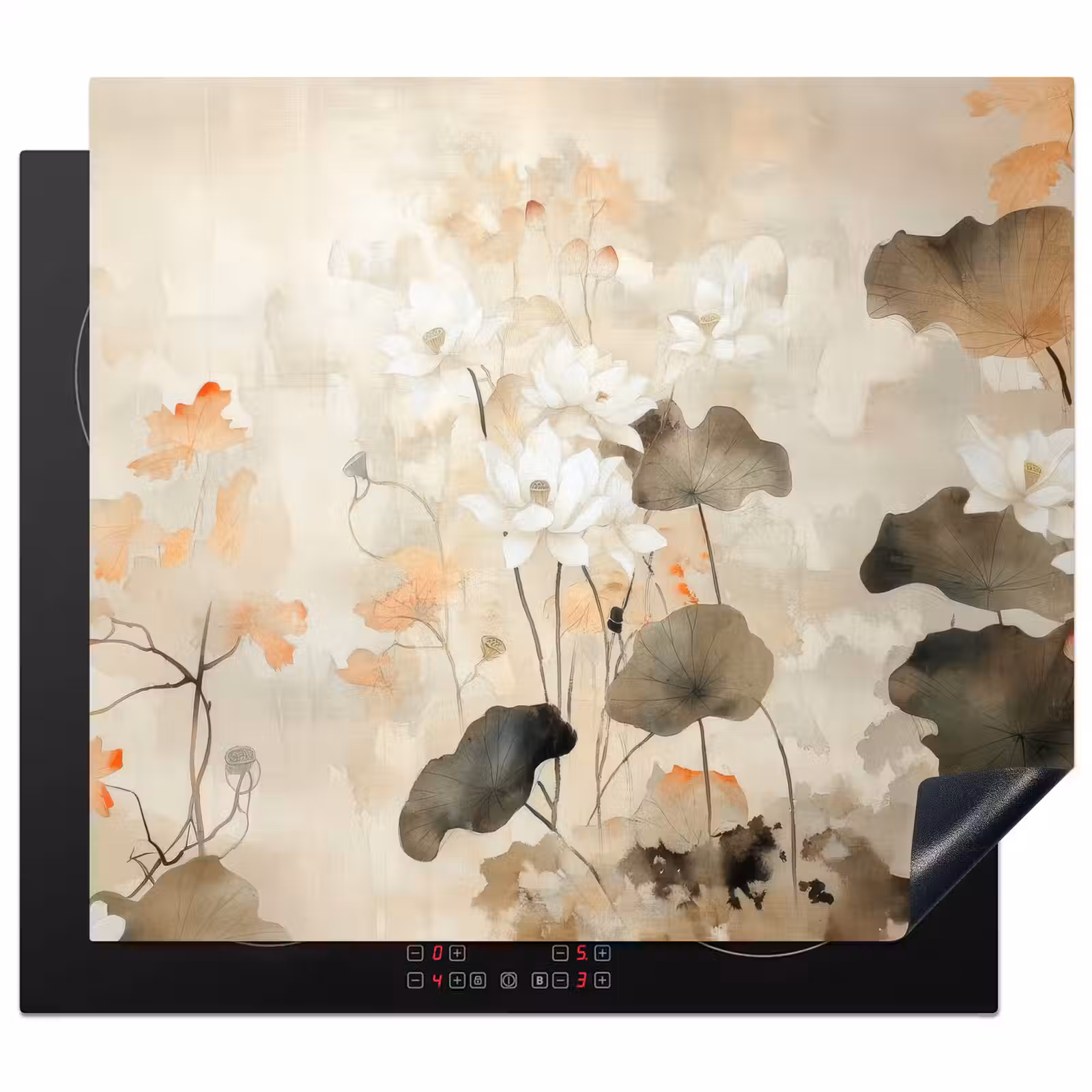 Protection plaque induction - Fleurs - Japandi - Wabi sabi — 1