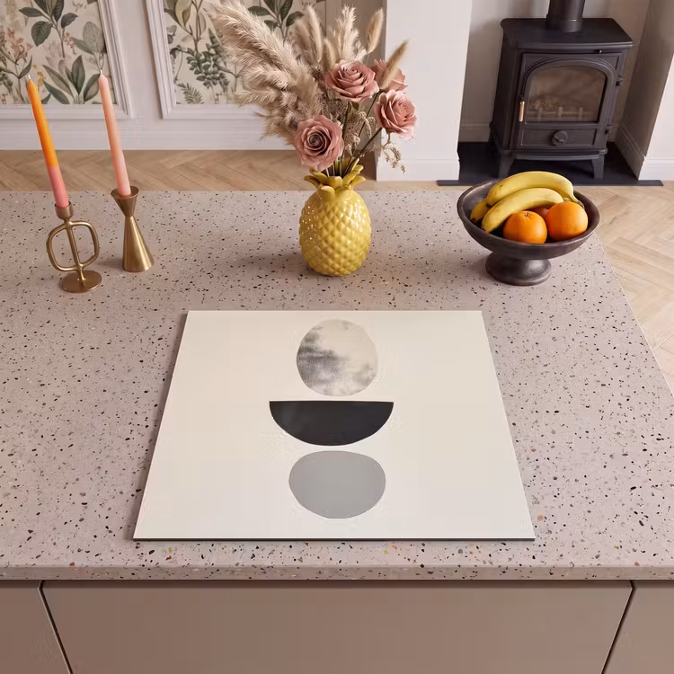Protection plaque induction - Beige - Japandi - Wabi sabi — 3
