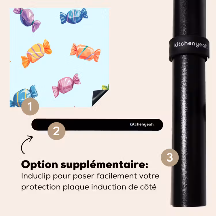 Protection plaque induction - Bleu - Motif - Bonbons — 8