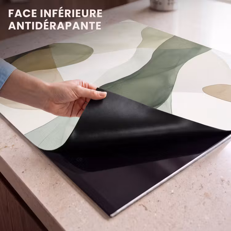 Protection plaque induction - Japandi - Abstrait - Vert — 7