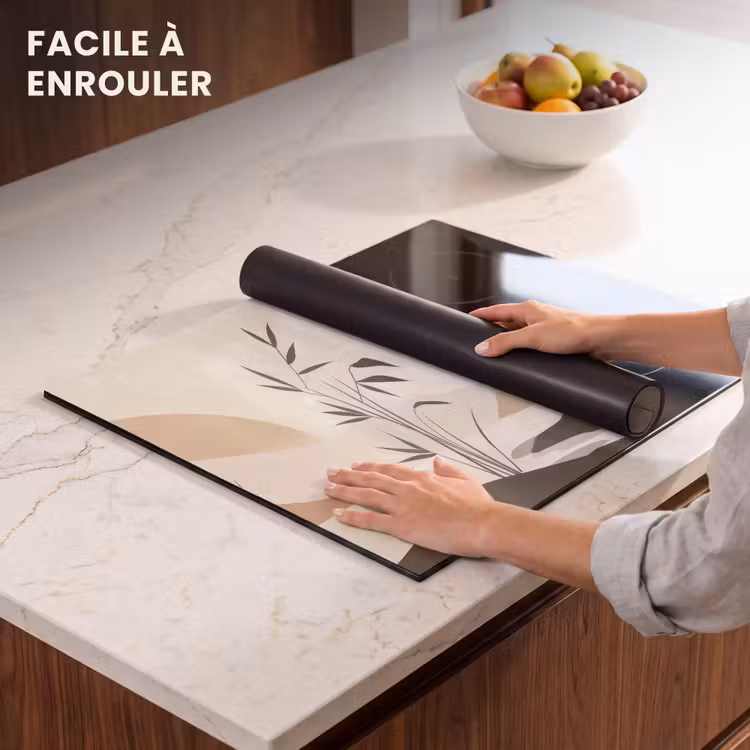 Protection plaque induction - Japandi - Paysage - Beige — 6