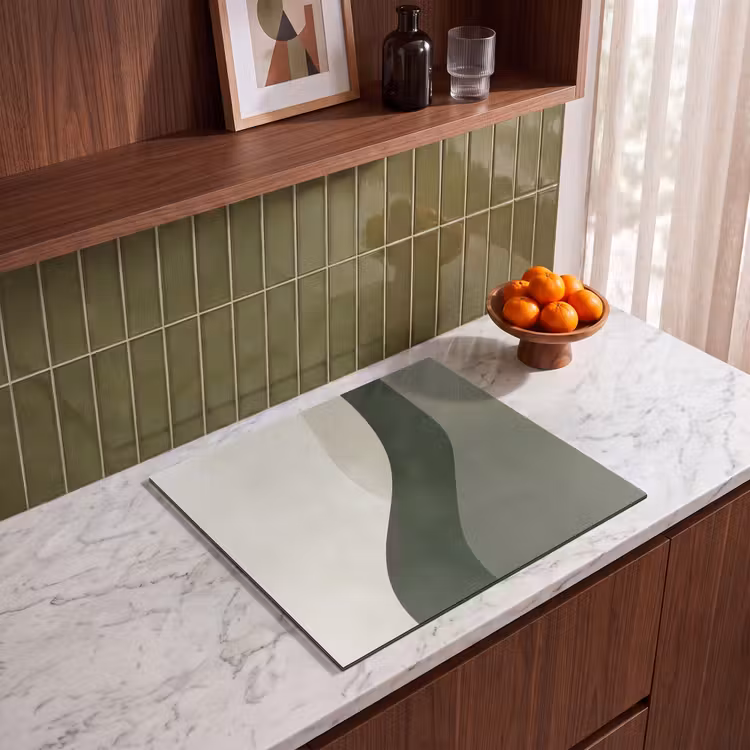 Protection plaque induction - Japandi - Vert - Abstrait - Moderne — 4