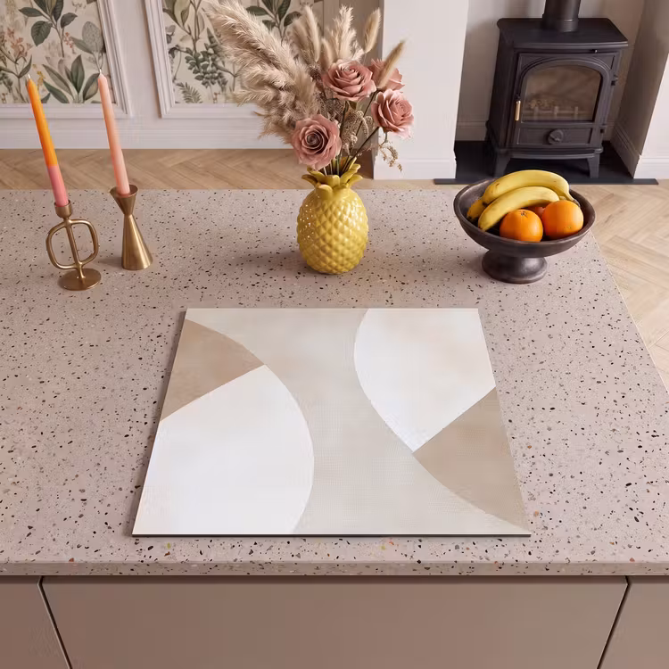 Protection plaque induction - Marron - Japandi - Abstrait — 3
