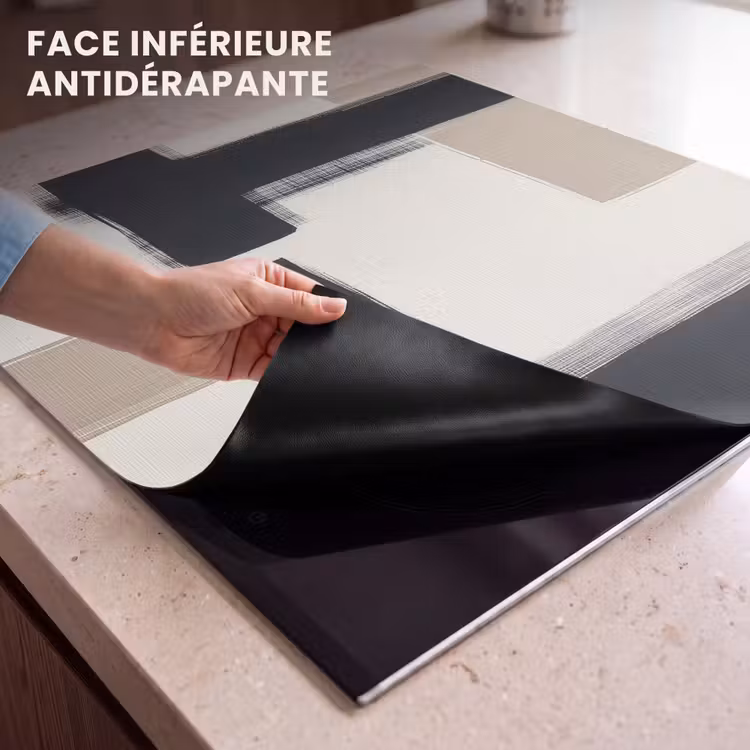Protection plaque induction - Noir - Abstrait - Japandi — 7