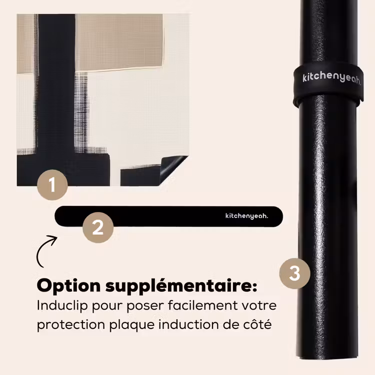 Protection plaque induction - Noir - Abstrait - Japandi — 8