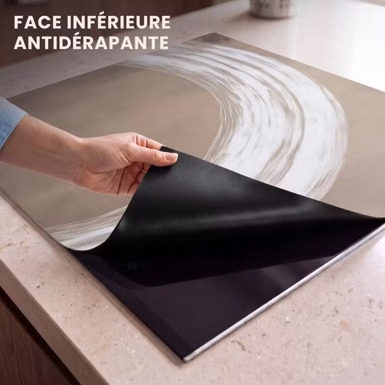 Protection plaque induction - Peinture - Marron - Japandi — 7