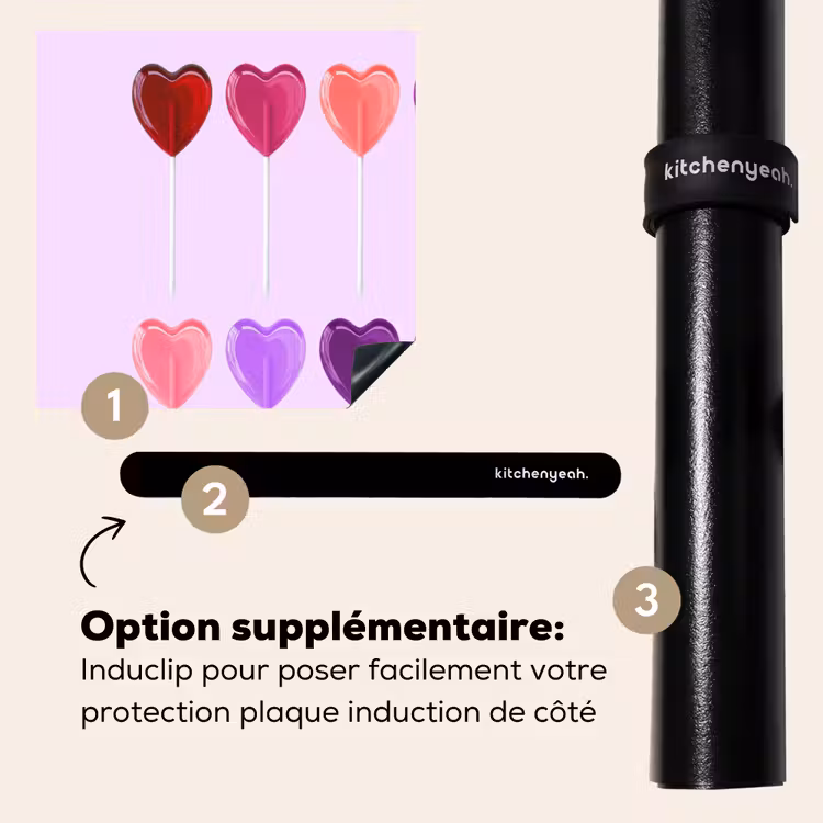 Protection plaque induction - Sucette - Coeur - Rose - Bonbons — 8
