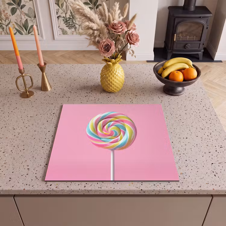 Protection plaque induction - Sucette - Rose - Bonbon - Sucré — 3
