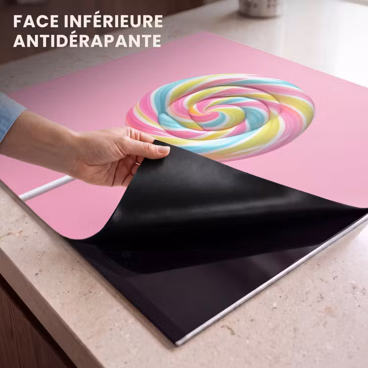 Protection plaque induction - Sucette - Rose - Bonbon - Sucré — 7