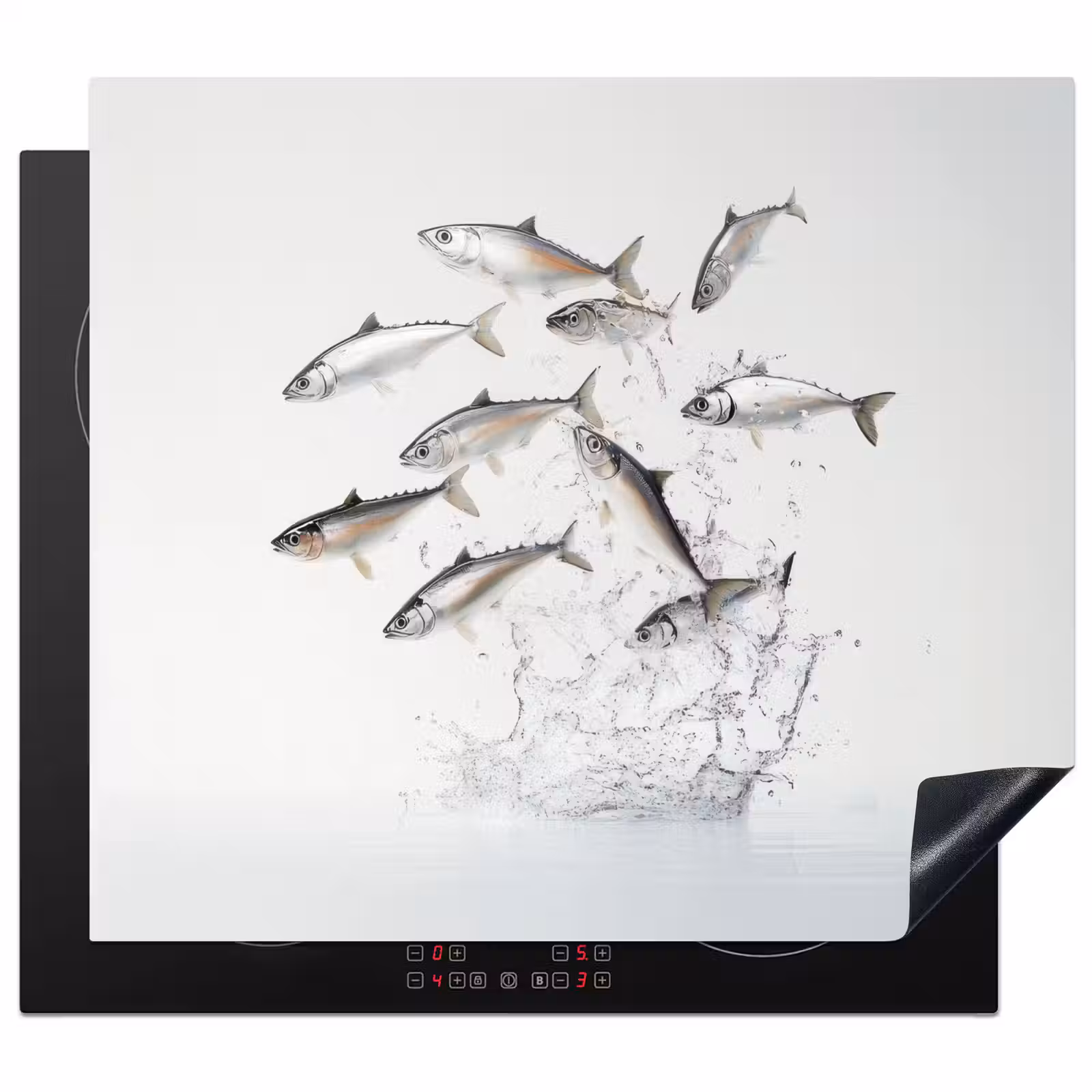 Protection plaque induction - Poisson - Eau - Blanc — 1
