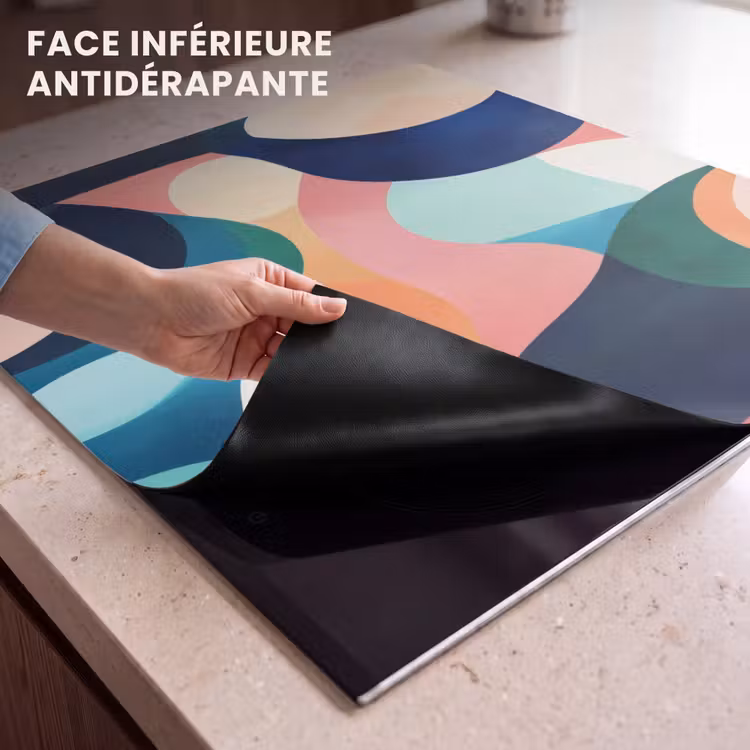 Protection plaque induction - Abstrait - Bleu - Rose — 7