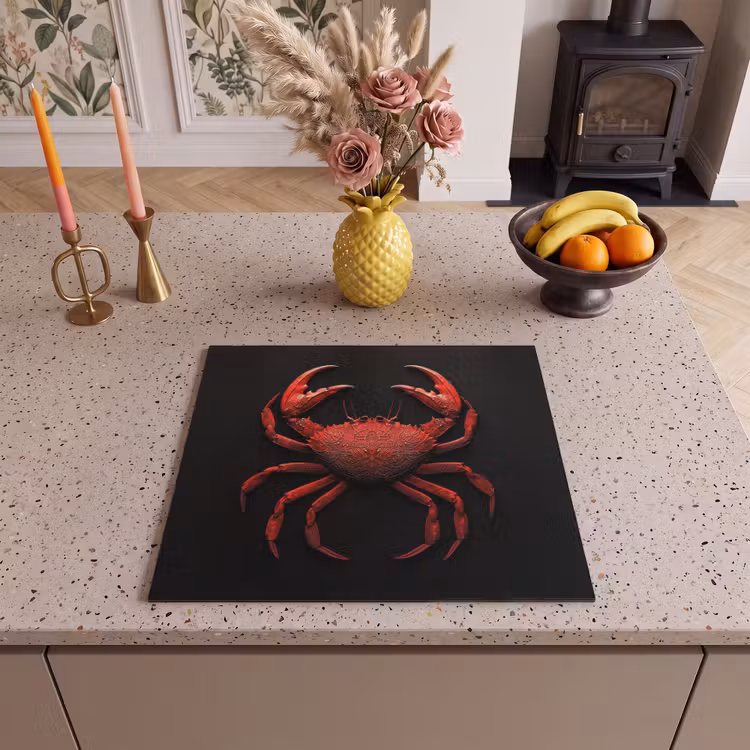 Protection plaque induction - Crabe - Rouge - Poissons - Crustacés — 3