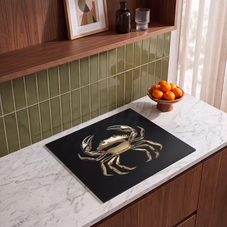 Protection plaque induction - Or - Crabe - Animaux - Noir — 4