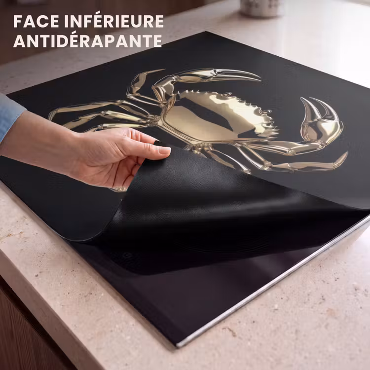 Protection plaque induction - Or - Crabe - Animaux - Noir — 7