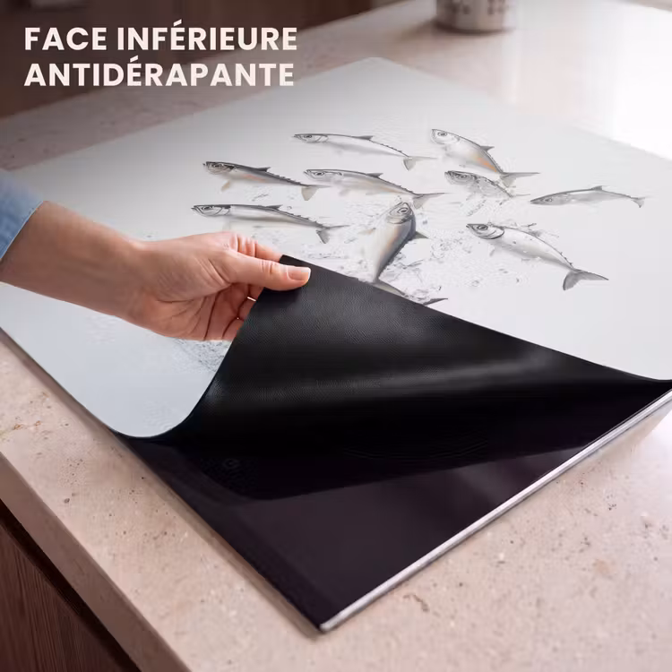 Protection plaque induction - Poisson - Eau - Blanc — 7
