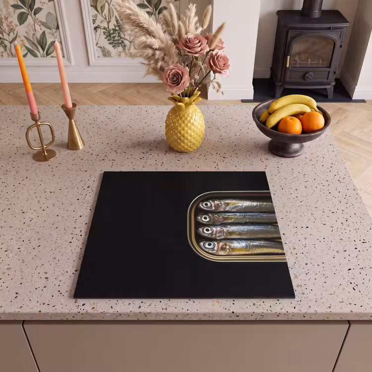 Protection plaque induction - Sardines - Boîte - Noir - Poisson — 3