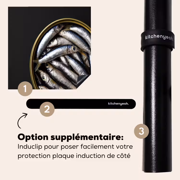 Protection plaque induction - Sardines - Poisson - Rond - Noir — 8