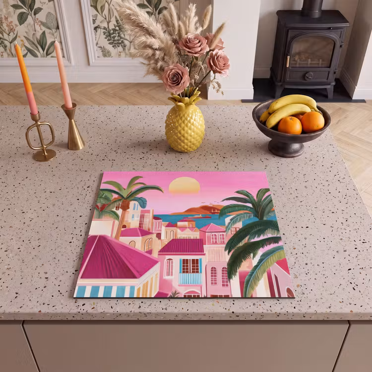 Protection plaque induction - Ville - Rose - Palmiers — 3
