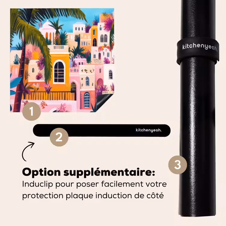 Protection plaque induction - Coloré - Rose - Orange - Jaune - Fleurs — 8