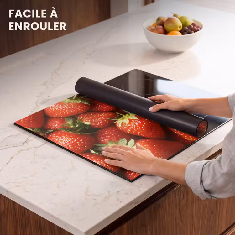 Protection plaque induction - Fraise - Fruit - Rouge — 6