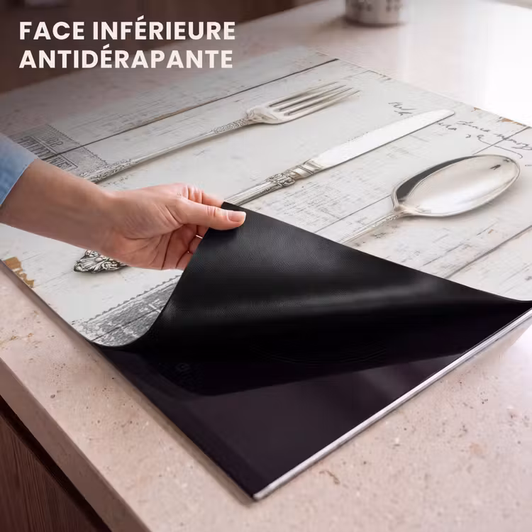 Protection plaque induction - Argent - Couverts - Bois — 7