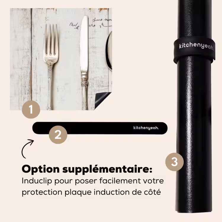 Protection plaque induction - Argent - Couverts - Bois — 8