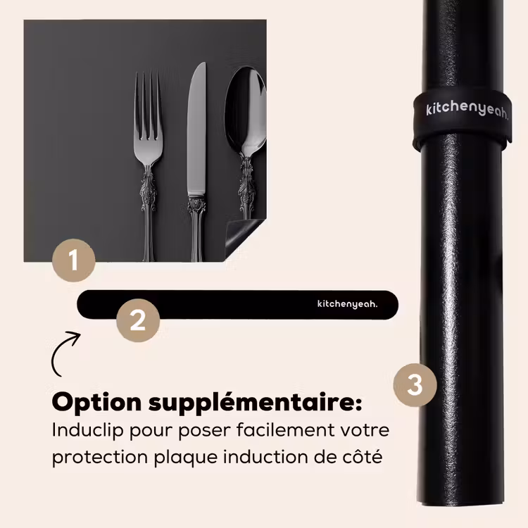 Protection plaque induction - Couverts - Noirs — 8