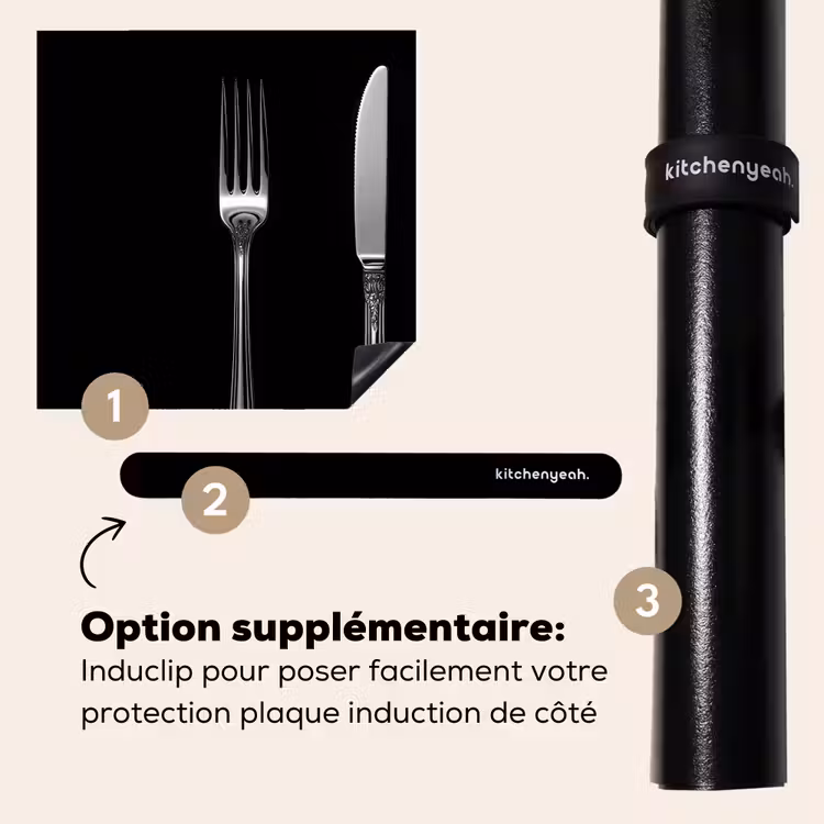 Protection plaque induction - Fourchette - Couteau - Argent — 8